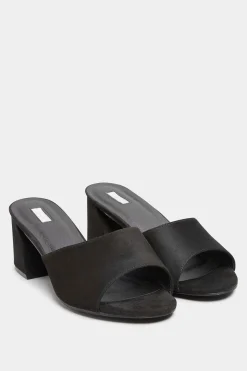 Limited Collection Limited Collection Black Cut Out Block Heel Sandals In Wide E Fit & Extra Wide Eee Fit