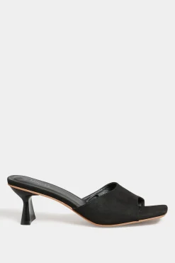Limited Collection Limited Collection Black Kitten Heel Mule In Wide E Fit & Extra Wide Eee Fit