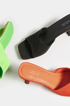 Limited Collection Limited Collection Black Kitten Heel Mule In Wide E Fit & Extra Wide Eee Fit