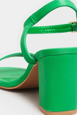 Limited Collection Limited Collection Green Block Heel Sandal In Wide E Fit & Extra Wide Fit