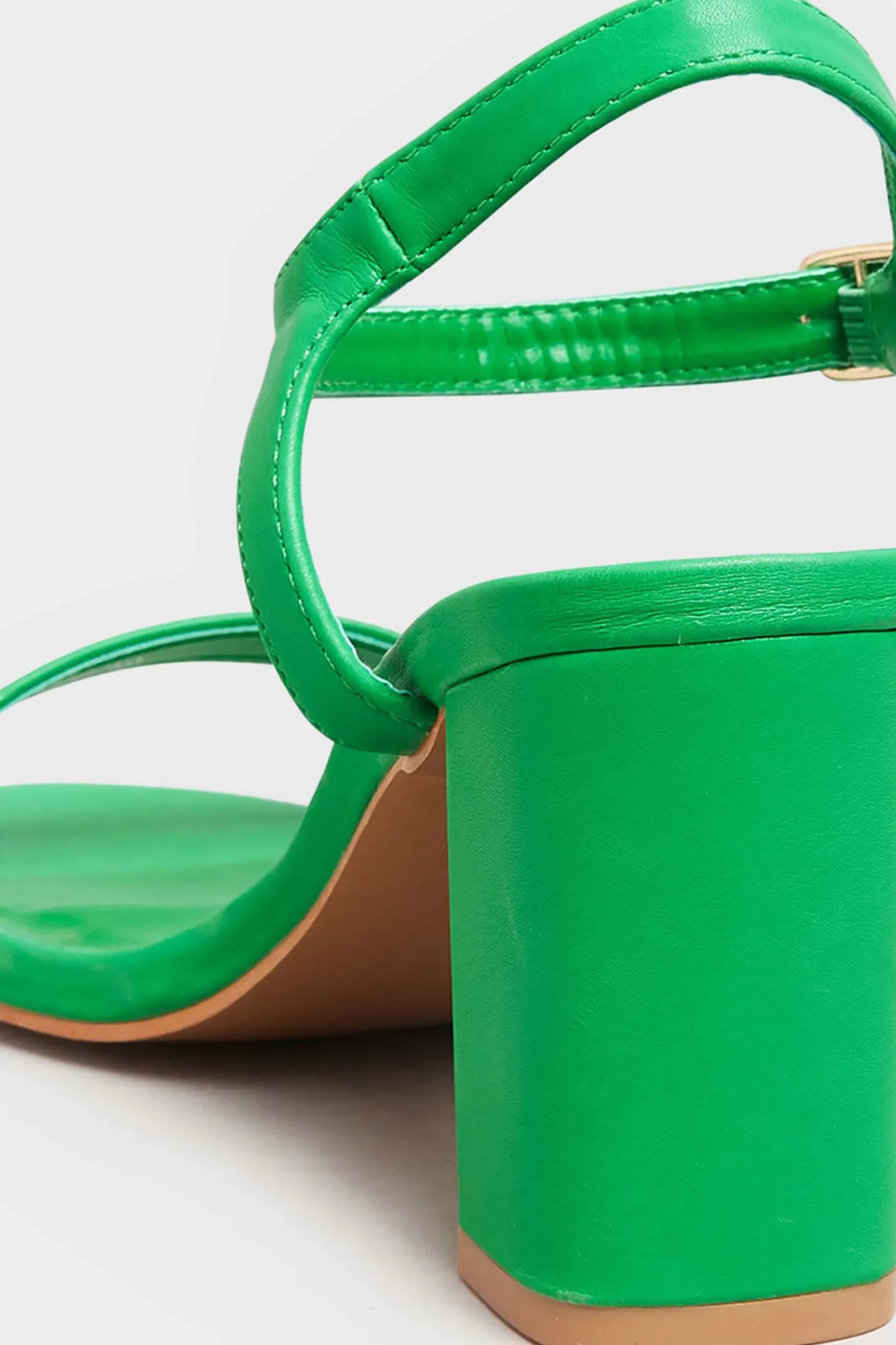 Limited Collection Limited Collection Green Block Heel Sandal In Wide E Fit & Extra Wide Fit
