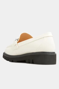 Limited Collection Limited Collection Cream Chunky Saddle Loafers In Extra Wide Eee Fit
