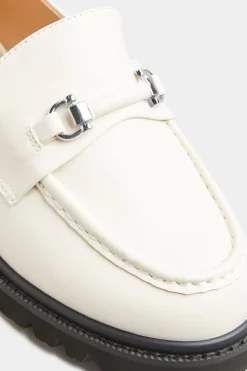Limited Collection Limited Collection Cream Chunky Saddle Loafers In Extra Wide Eee Fit
