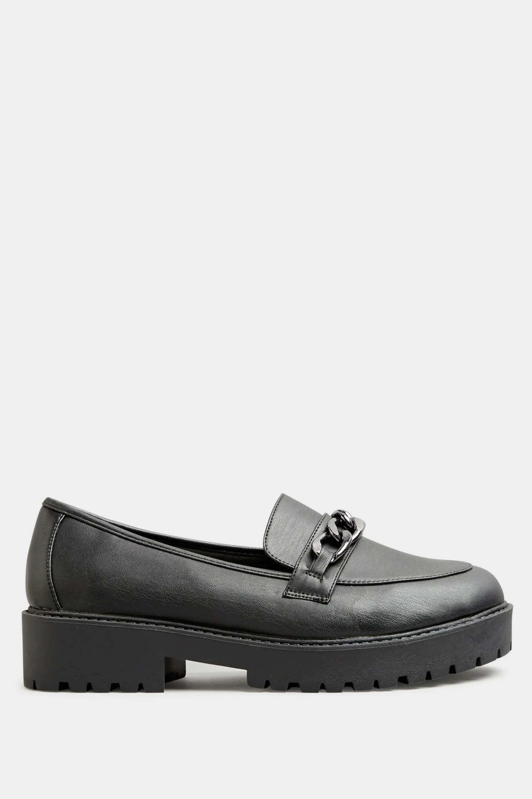 Limited Collection Limited Collection Black Chunky Loafers In Wide E Fit & Extra Wide Eee Fit