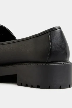 Limited Collection Limited Collection Black Chunky Loafers In Wide E Fit & Extra Wide Eee Fit
