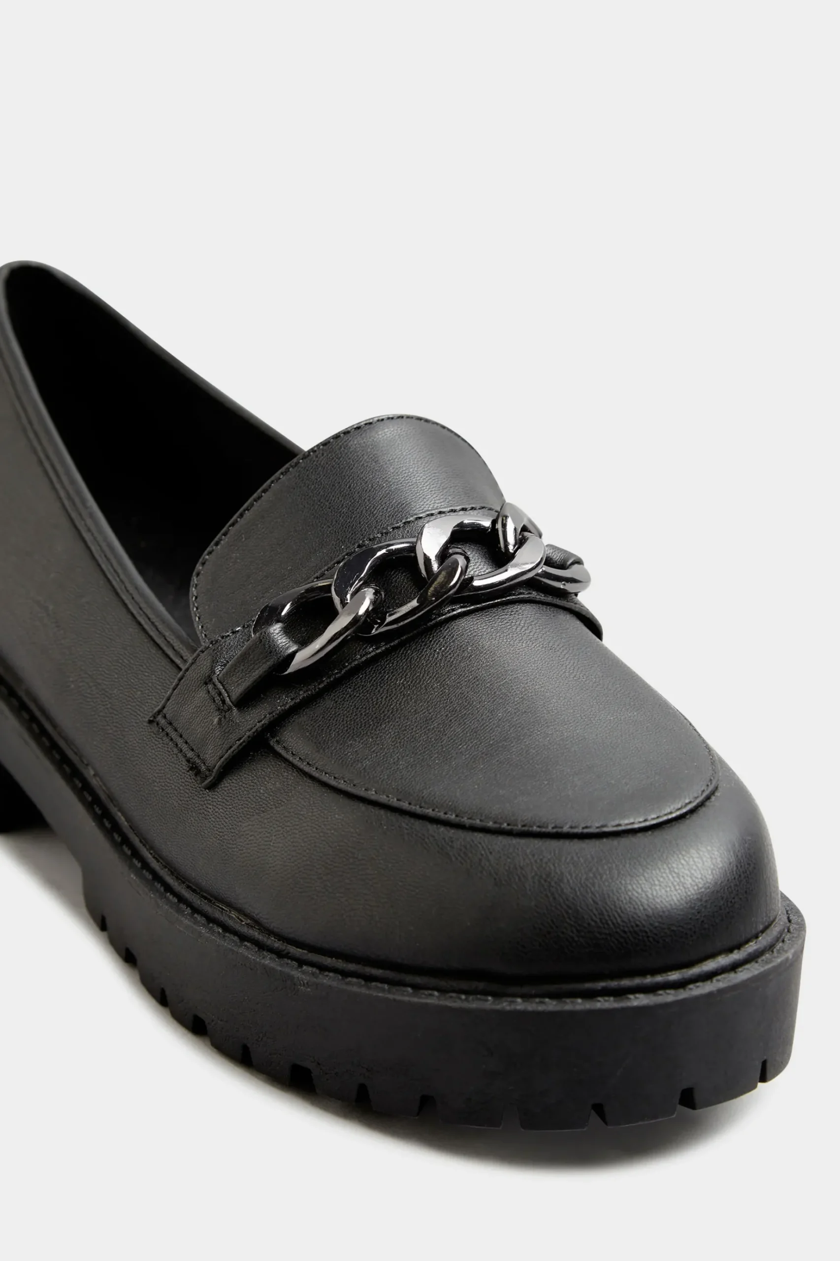 Limited Collection Limited Collection Black Chunky Loafers In Wide E Fit & Extra Wide Eee Fit