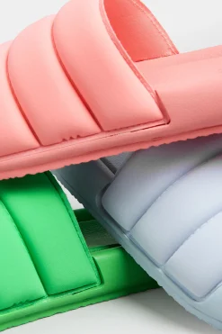 Limited Collection Limited Collection Pink Padded Sliders In Wide E Fit