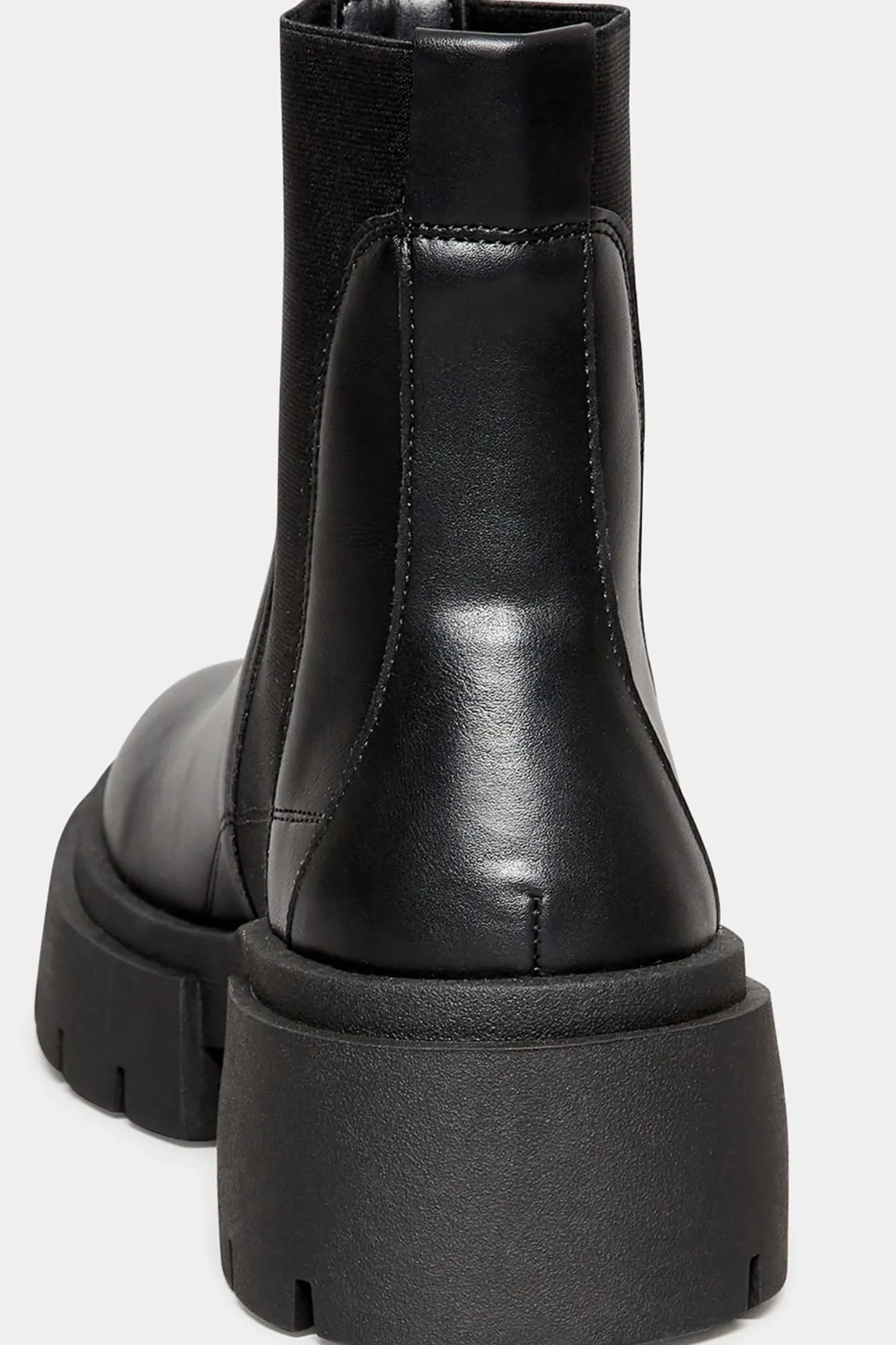 Limited Collection Limited Collection Black Chunky Chelsea Ankle Boots In Wide E Fit
