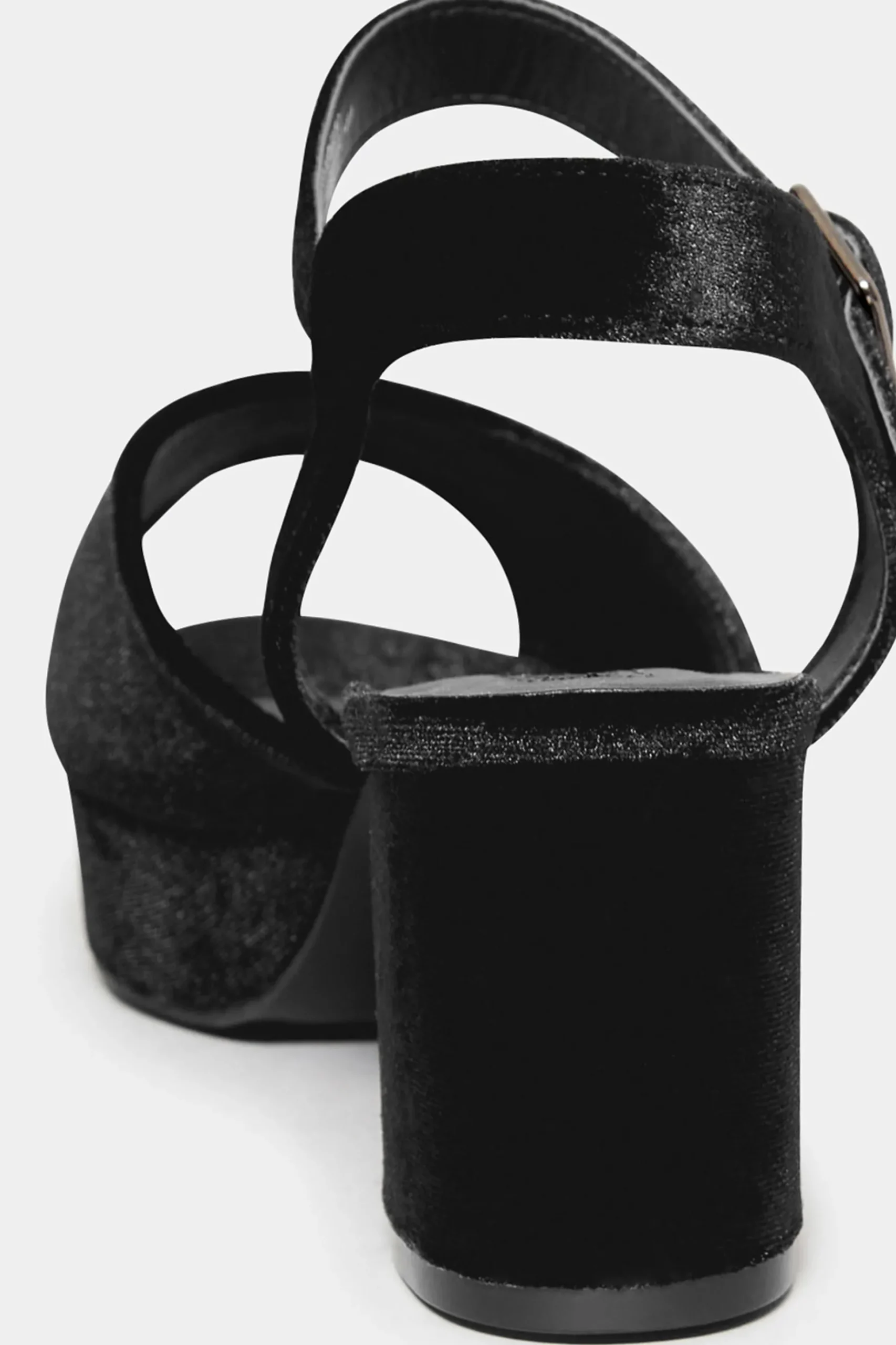 Limited Collection Limited Collection Black Velvet Platform Heels In Wide E Fit & Extra Wide Eee Fit