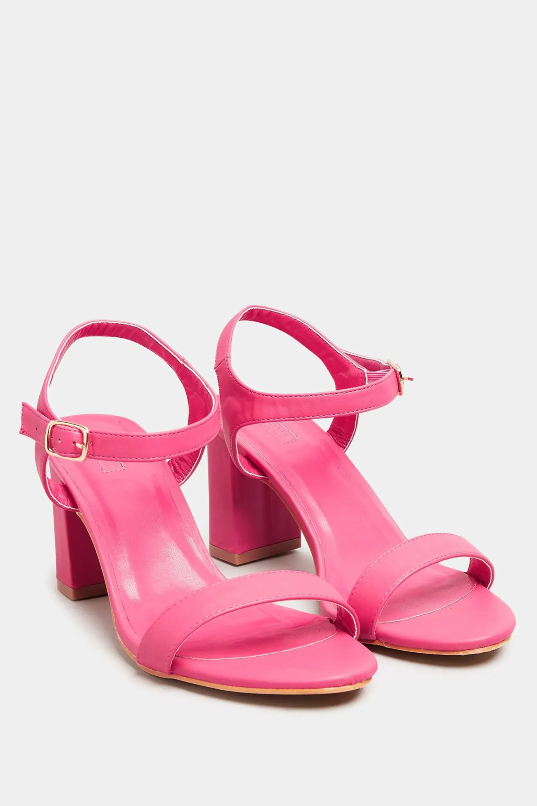 Limited Collection Limited Collection Hot Pink Block Heel Sandal In Wide E Fit & Extra Wide Fit
