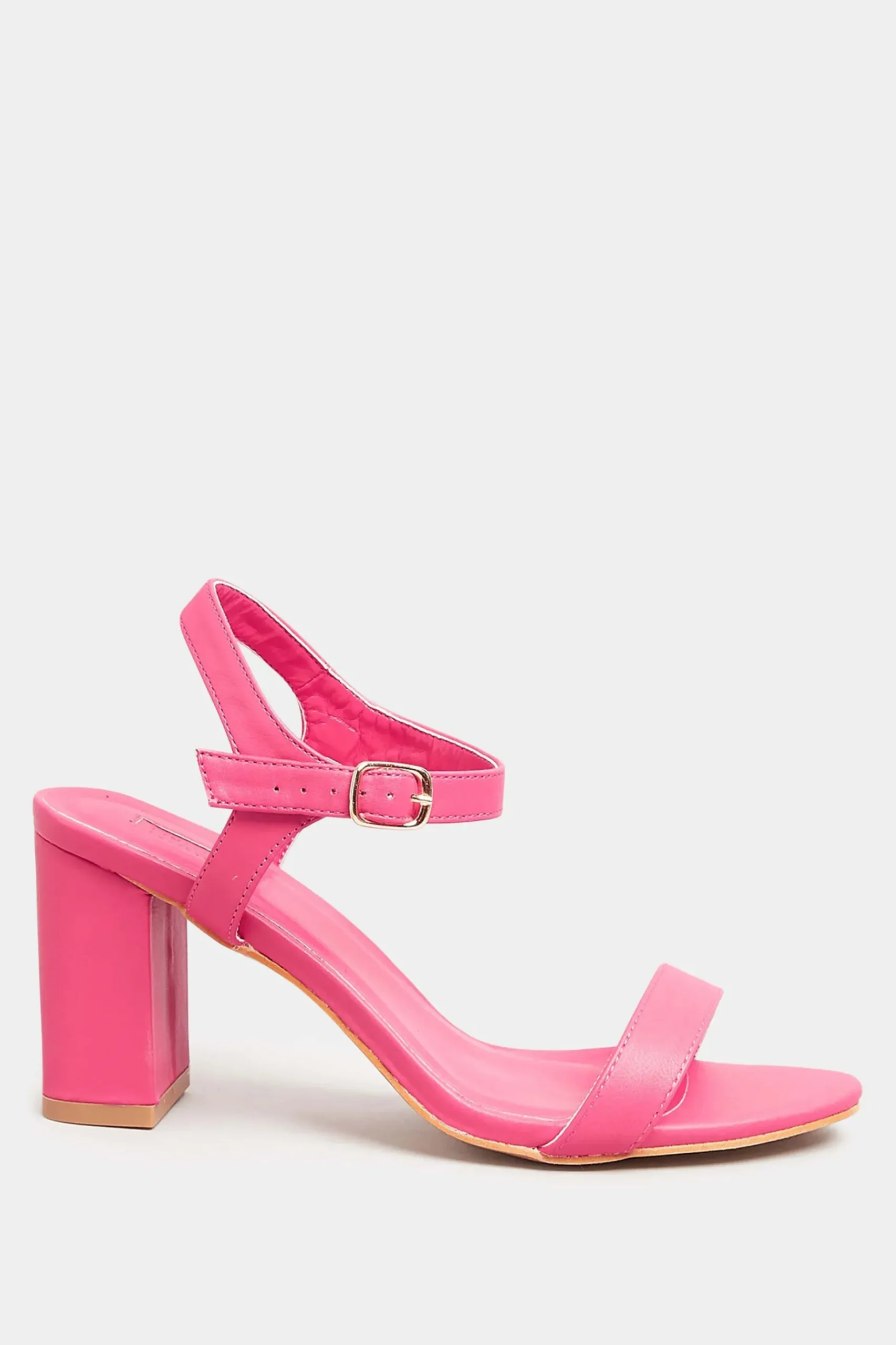 Limited Collection Limited Collection Hot Pink Block Heel Sandal In Wide E Fit & Extra Wide Fit