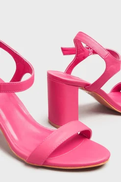Limited Collection Limited Collection Hot Pink Block Heel Sandal In Wide E Fit & Extra Wide Fit