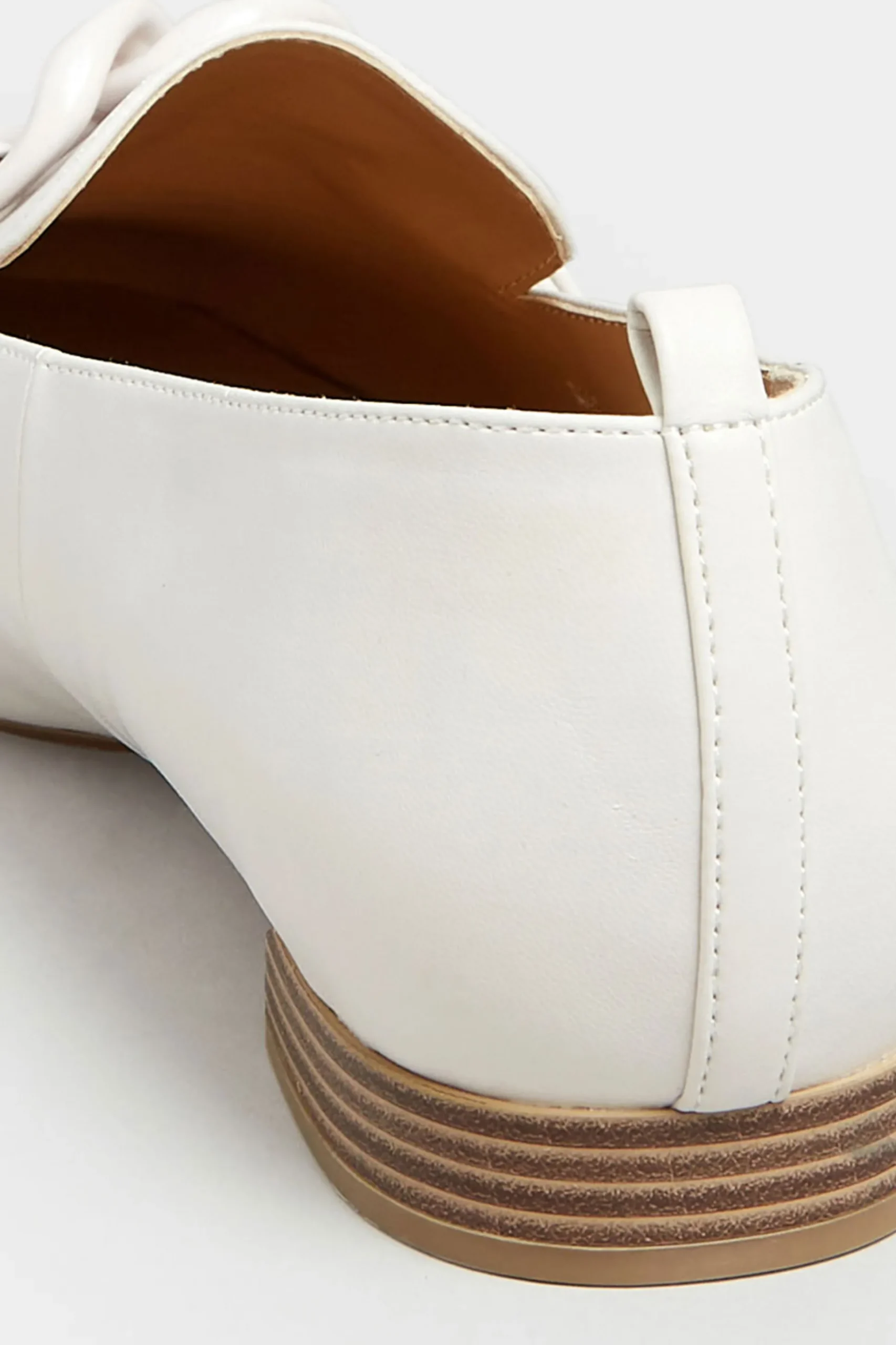 Limited Collection Limited Collection Ivory White Chain Loafers In Wide E Fit