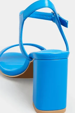 Limited Collection Limited Collection Blue Block Heel Sandal In Wide E Fit & Extra Wide Fit