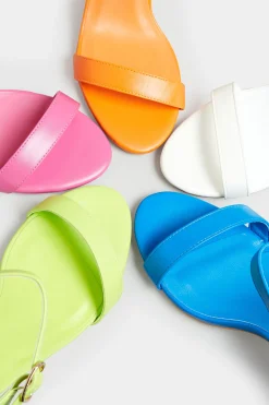 Limited Collection Limited Collection Blue Block Heel Sandal In Wide E Fit & Extra Wide Fit