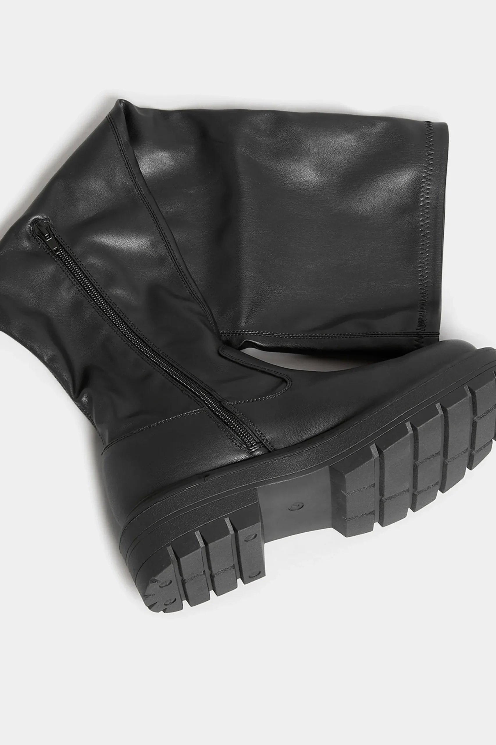 Limited Collection Limited Collection Black Over The Knee Chunky Boots In Wide E Fit & Extra Wide Eee Fit
