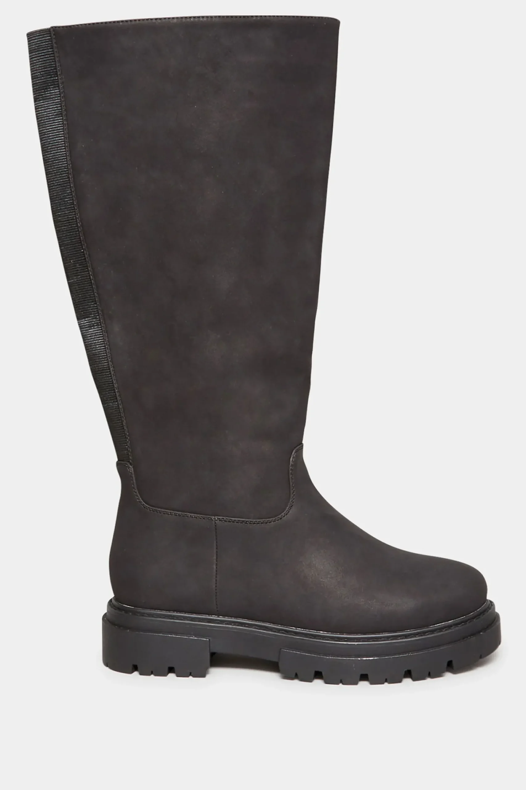 Limited Collection Limited Collection Black Chunky Calf Boots In Wide E Fit & Extra Wide Eee Fit