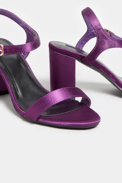 Limited Collection Limited Collection Purple Block Heel Sandal In Wide E Fit & Extra Wide Eee Fit