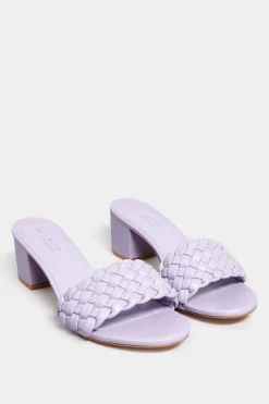 Limited Collection Limited Collection Lilac Purple Plaited Mule In Wide E Fit & Extra Wide Eee Fit