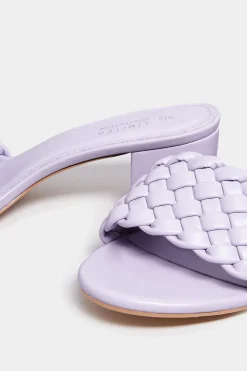 Limited Collection Limited Collection Lilac Purple Plaited Mule In Wide E Fit & Extra Wide Eee Fit