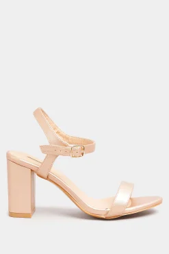 Limited Collection Limited Collection Rose Gold Block Heel Sandals In Wide E Fit & Extra Wide Fit