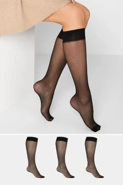 Lts Lts Tall Black 3 Pack Knee High 15 Denier Tights