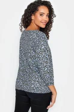 M&Co Petites M&Co Petite Blue Ditsy Floral Print Top