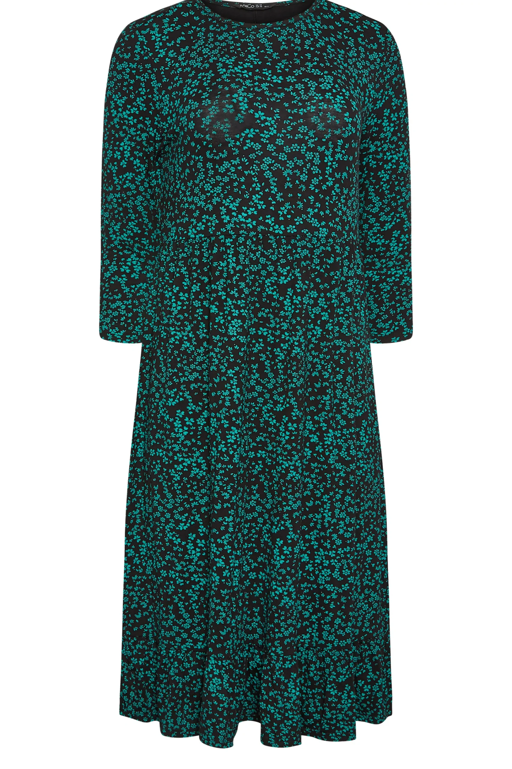 M&Co Petites M&Co Petite Green Ditsy Floral Print Midi Dress