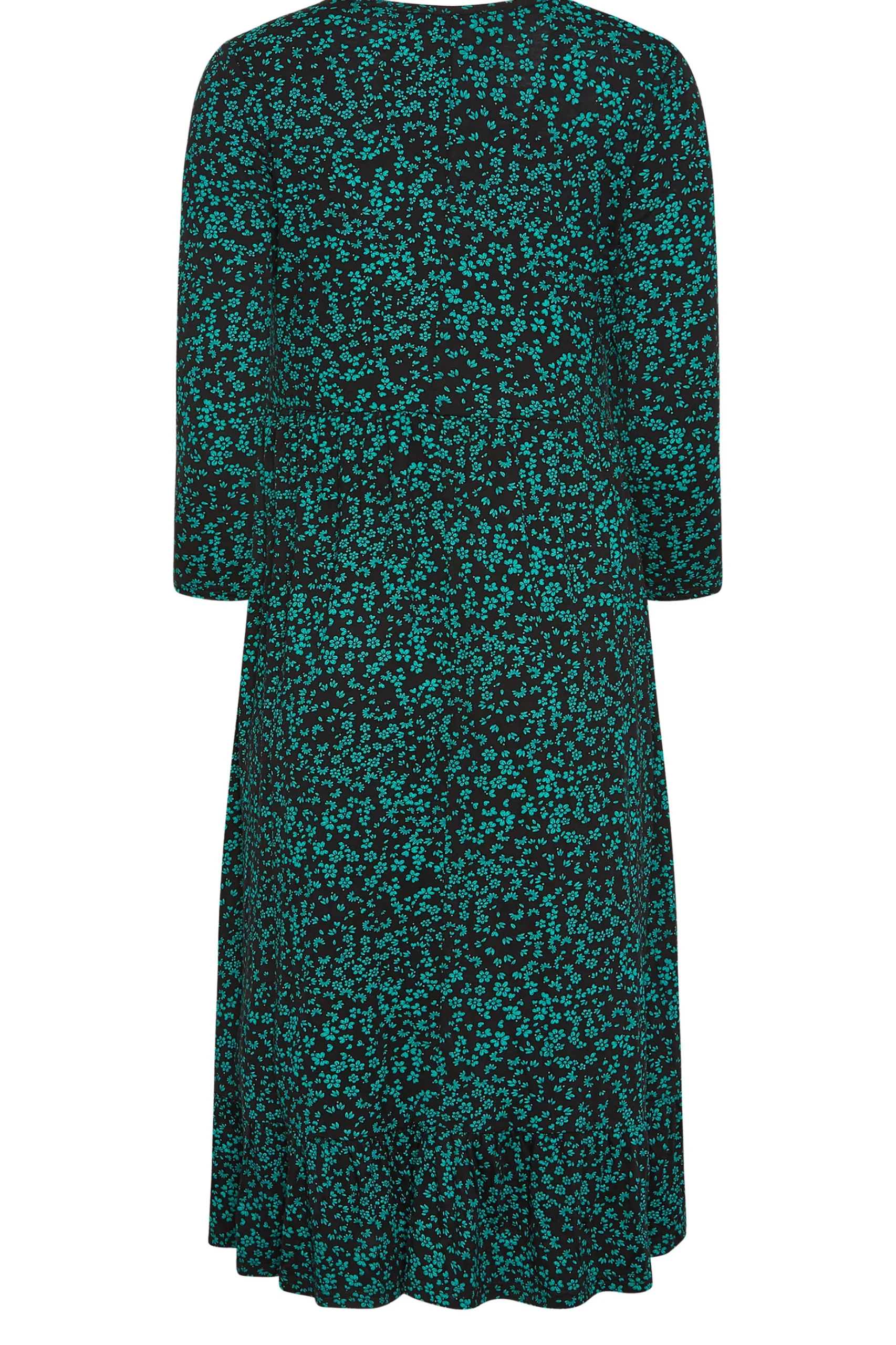 M&Co Petites M&Co Petite Green Ditsy Floral Print Midi Dress