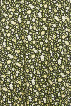 M&Co Petites M&Co Petite Green & Yellow Ditsy Floral Print Dress