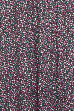 M&Co Petites M&Co Petite Purple Ditsy Floral Print Dress