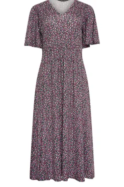 M&Co Petites M&Co Petite Purple Ditsy Floral Print Dress
