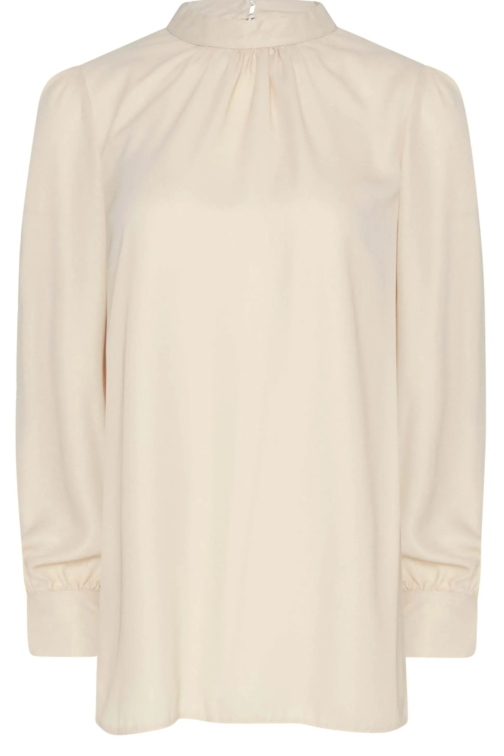 M&Co Womens M&Co Beige Brown Keyhole Back High Neck Blouse