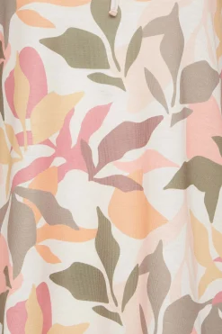 M&Co Womens M&Co Beige Brown Floral Tie Front Top