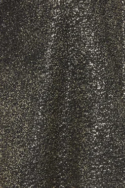 M&Co Womens M&Co Black & Gold Glitter Angel Sleeve Top