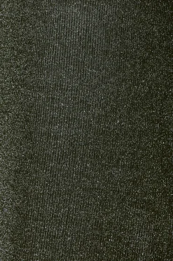 M&Co Womens M&Co Black & Silver Shimmer Ruched Sleeve Blouse