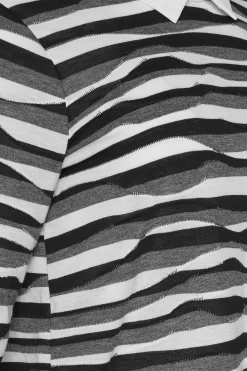 M&Co Womens M&Co Black & White Stripe 2 In 1 Jumper