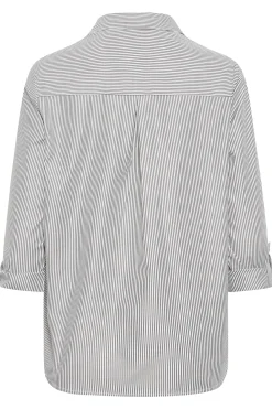 M&Co Womens M&Co Black & White Striped Shirt