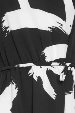 M&Co Womens M&Co Black Abstract Print Smock Dress