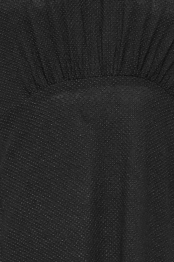 M&Co Womens M&Co Black Angel Sleeve Split Hem Midi Dress