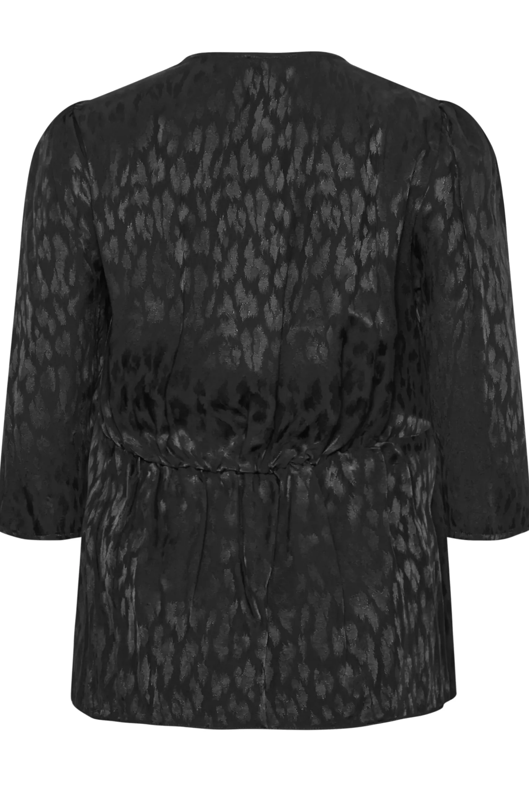 M&Co Womens M&Co Black Animal Print Twist Front Blouse