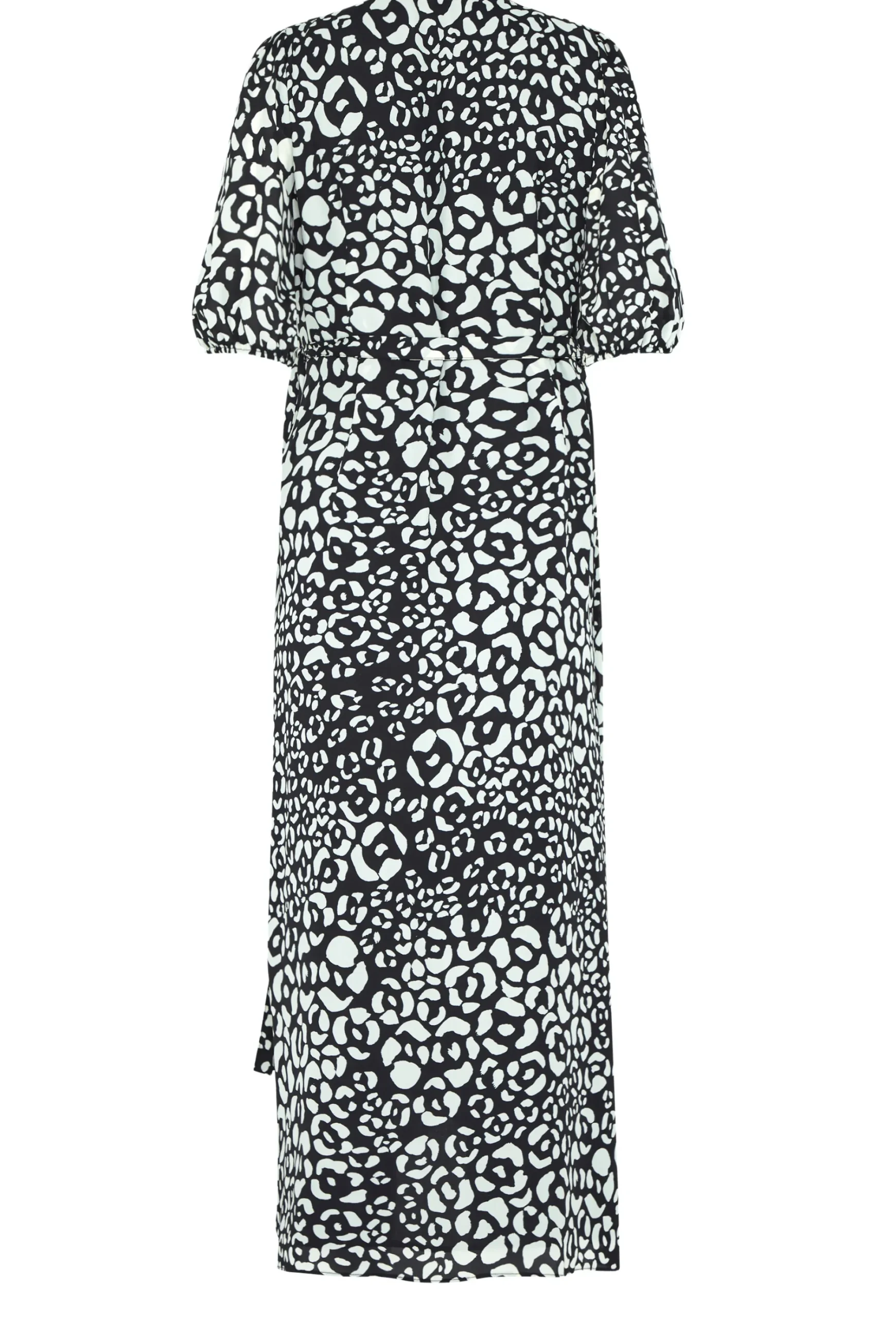 M&Co Womens M&Co Black Animal Print Wrap Dress