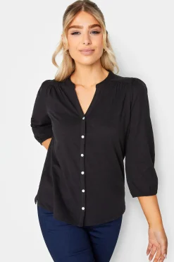 M&Co Womens M&Co Black Button Through Cotton Shirt