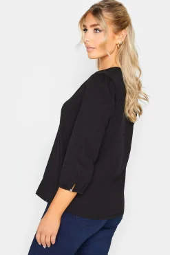 M&Co Womens M&Co Black Button Through Cotton Shirt