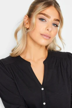 M&Co Womens M&Co Black Button Through Cotton Shirt