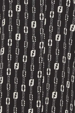 M&Co Womens M&Co Black Chain Print V-Neck Blouse