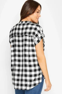 M&Co Womens M&Co Black Check Print Shirt