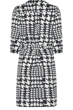 M&Co Womens M&Co Black Dogtooth Tunic Dress Shirt