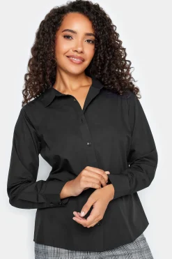M&Co Womens M&Co Black Fitted Poplin Shirt