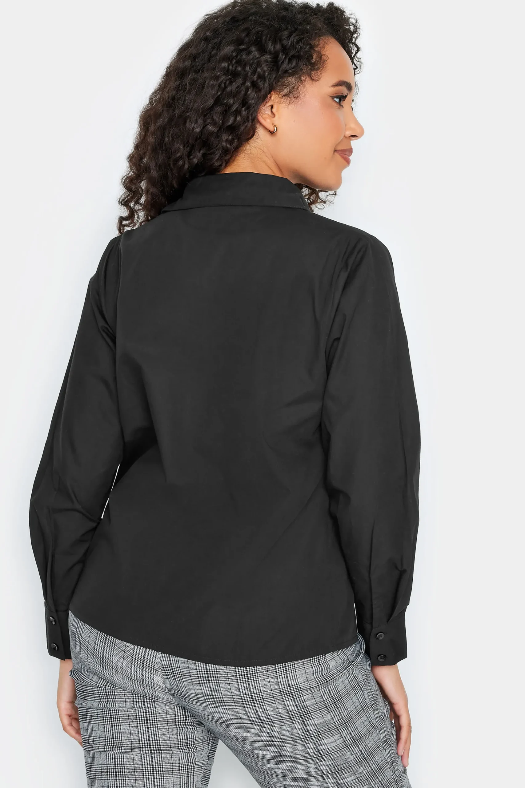 M&Co Womens M&Co Black Fitted Poplin Shirt